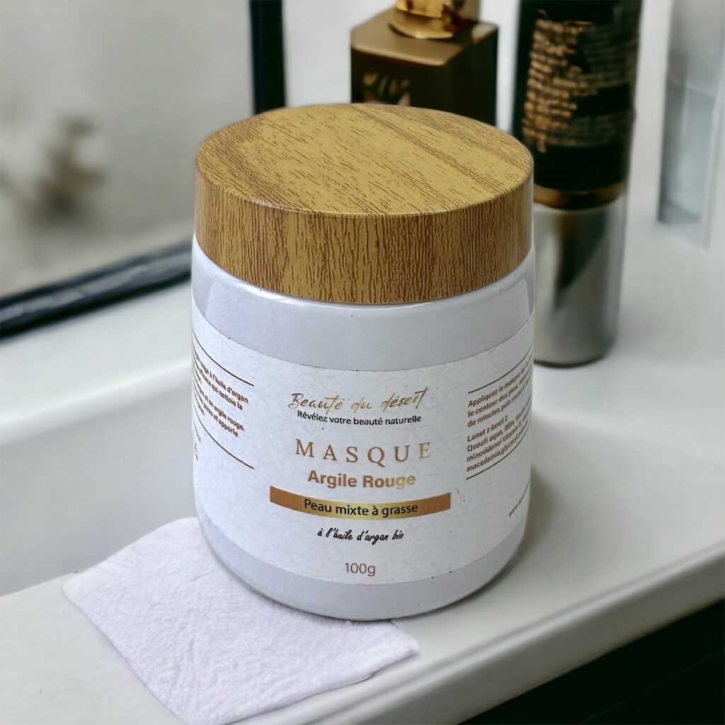 Masque à l'argile rouge et à l'huile d'Argan | 15€ masques à l'argile