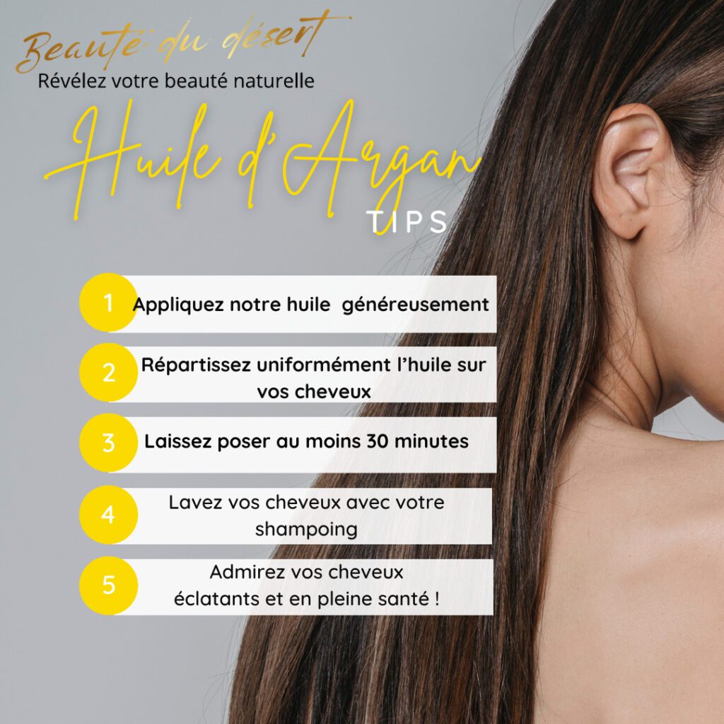 huile d'argan sur les cheveux - beauté du désert